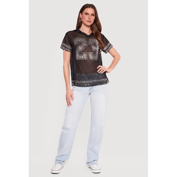 Women's 23 Rhinestone Studded Jersey