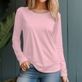 thumbnail image 1 of Women's 230g 100% Cotton Round Neck Regular Solid Long Sleeve T-Shirt, 1 of 12