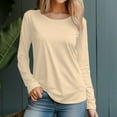 thumbnail image 1 of Women's 230g 100% Cotton Round Neck Regular Solid Long Sleeve T-Shirt, 1 of 12