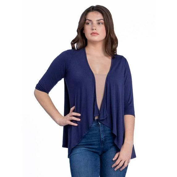 Womens Elbow Sleeve Cardigan