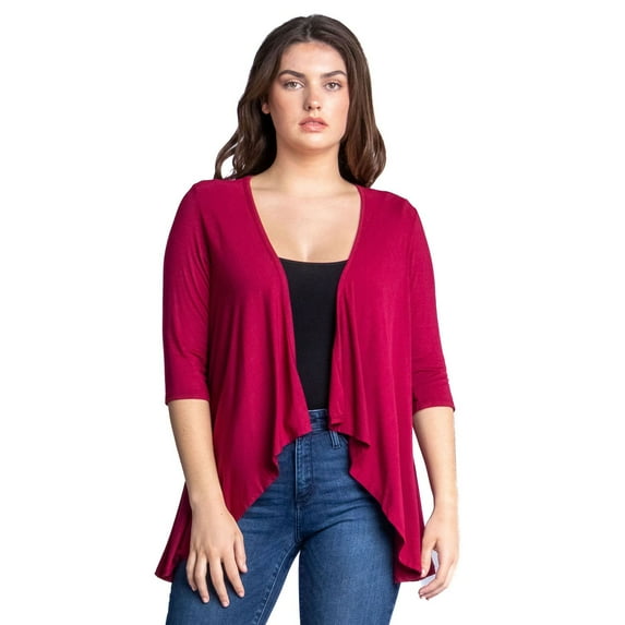 Womens Elbow Sleeve Cardigan