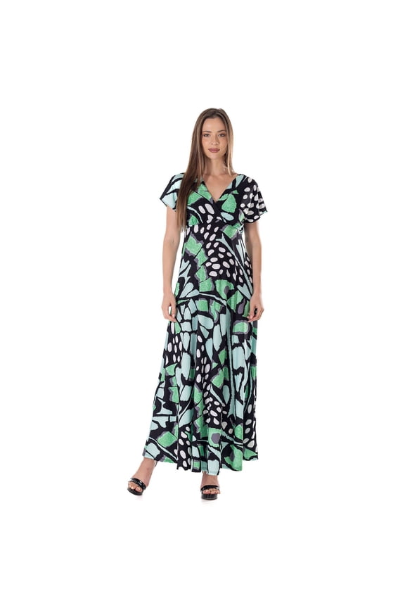 Womens Butterfly Print A-Line Dress
