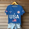 thumbnail image 1 of Women's 250 Anniversary Usa Shirt V-Neck 250 Years T-Shirt 1776-2026 Patriotic Shirts,4Th Of July Shirt for Women American Flag T-Shirt Stars and Stripes Graphic Tee Red White and Blue Summer Tops, 1 of 5