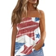 thumbnail image 1 of Women’s 250th Anniversary Tube Top Off Shoulder Sleeveless Patriotic Print Lightweight Polyester Casual Beach Party, 1 of 5