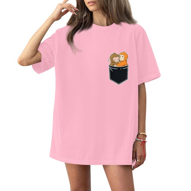 Women's 250th Anniversary USA Shirt Independence Day Top 4th of July Shirts America 250 Merchandise Cute Monkey Graphic Casual Tee