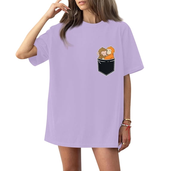 Women's 250th Anniversary USA Shirt Independence Day Top 4th of July Shirts America 250 Merchandise Cute Monkey Graphic Casual Tee