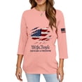 thumbnail image 1 of Women's 250th Anniversary Usa Shirt 4th Of July Shirts American Flag Printed T-Shirt Patriotic Shirts, 1 of 5