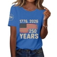 thumbnail image 1 of Women's 250th Anniversary Usa Shirt 4th Of July T-Shirt Flag Graphic Patriot Tee Patriot Tee Usa Flag Shirt Tops, 1 of 3