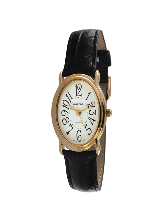 Women's 2666L Gold Tone Oval Leather Strap Watch