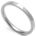 thumbnail image 1 of Women's 2MM Comfort Fit Stainless Steel Wedding Band Classic Flat Ring (Size 1 to 12) Size 10, 1 of 3
