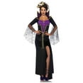 thumbnail image 1 of Women's 2PC. Classic Wicked Queen, High Slit Dress w/ Crown, 1 of 2