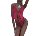 thumbnail image 1 of Women's 2PCS Lace Up Bandage Bikini Sets Sexy Ruched Lacing Swimsuit Low Waist Tie UpThong Beach Bathing Suit, 1 of 6