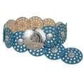thumbnail image 1 of Women's 3 1/2" (90 mm) Wide Boho Disc Concho Leather Belt, 1 of 1