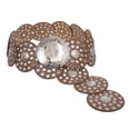 thumbnail image 1 of Women's 3 1/2" (90 mm) Wide Boho Disc Concho Leather Belt, 1 of 1
