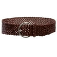 thumbnail image 1 of Women's 3 1/4" Wide Tapered Braided Woven High Waist Leather Belt, 1 of 4