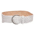 thumbnail image 1 of Women's 3 1/4" Wide Tapered Braided Woven High Waist Leather Belt, 1 of 4