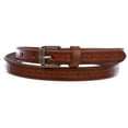 thumbnail image 1 of Women's 3/4" (17 mm) Full Grain Leather Embossed Skinny Beveled-Edge Belt, 1 of 2