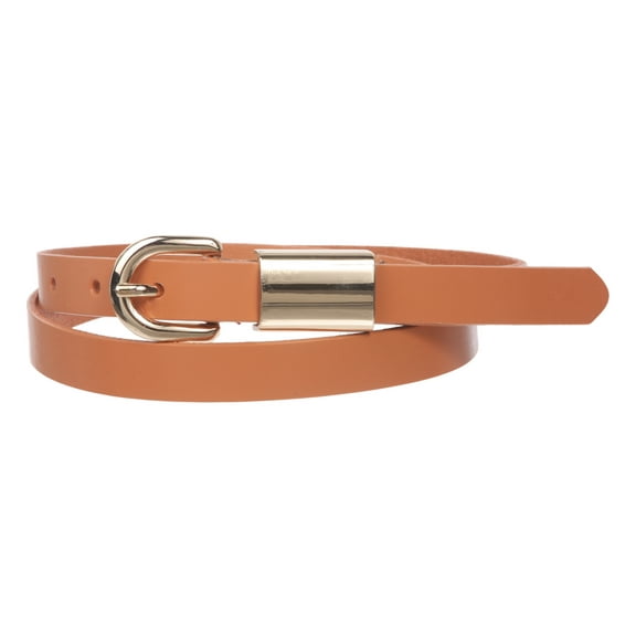 Women's 3/4" (19mm) Skinny Solid Leather Dress Belt