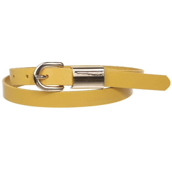 Women's 3/4" (19mm) Skinny Solid Leather Dress Belt