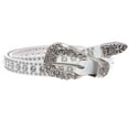 thumbnail image 1 of Women's 3/4" Skinny Rhinestone Studded Leather Belt, 1 of 4