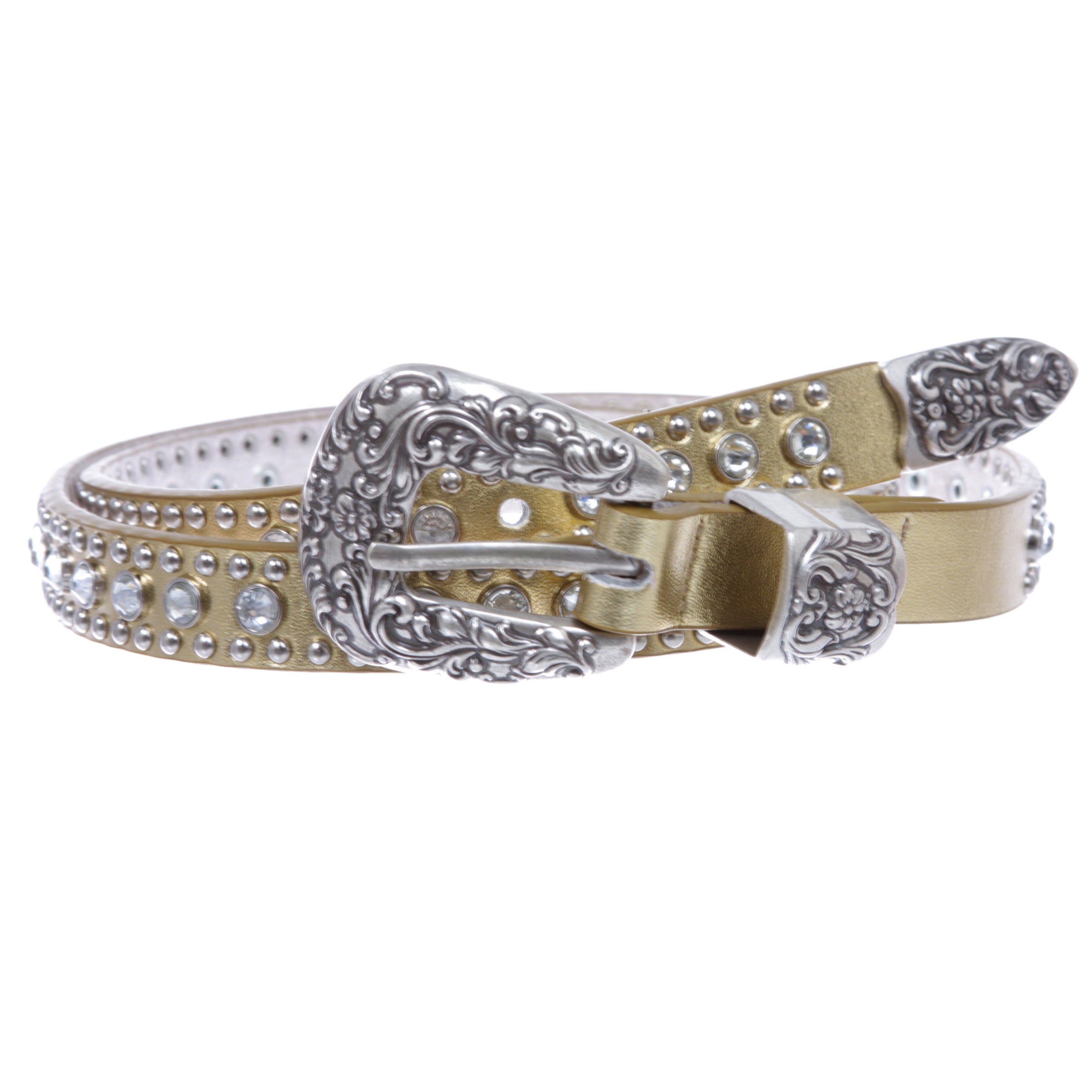 Women-s-3-4-Skinny-Rhinestone-  display picture 1