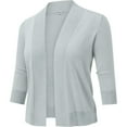 thumbnail image 1 of Women's 3/4 Sleeve Cropped Cardigans Sweaters Jackets Open Front Short Shrugs for Dresses, 1 of 2