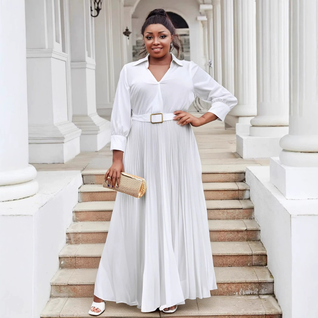 semi formal midi dress Semi-Formal Work Dress Blue Round Neck Long Sleeve Midi Dress Loveiss