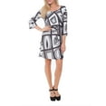 thumbnail image 1 of Women's 3/4 Sleeve Geometric Print Dress, 1 of 4