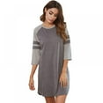 thumbnail image 1 of Women's 3/4 Sleeve Nightgown Sleepwear Comfy Sleep Shirt Nightshirt S-XXL, 1 of 9