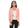 thumbnail image 1 of Women's 3/4 Sleeve Open Front Casual Cardigan Blazer Jacket, 1 of 5