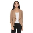 thumbnail image 1 of Women's 3/4 Sleeve Open Front Casual Cardigan Blazer Jacket, 1 of 5