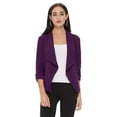 thumbnail image 1 of Women's 3/4 Sleeve Open Front Casual Cardigan Blazer Jacket, 1 of 5