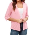 thumbnail image 1 of Women's 3/4 Sleeve Shrugs Lightweight Open Front Cropped Cardigan for Women, 1 of 2