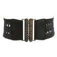 thumbnail image 1 of Women's 3" (75 mm) High Waist Perforated Braided Stretch Engraving Belt, 1 of 3