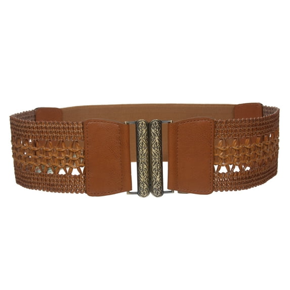 Women's 3" (75 mm) High Waist Perforated Braided Stretch Engraving Belt