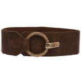 thumbnail image 1 of Women's 3" (75 mm) Wide High Waist Fashion Stretch Belt with Ring Hook Buckle, 1 of 3