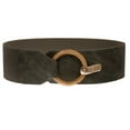 thumbnail image 1 of Women's 3" (75 mm) Wide High Waist Fashion Stretch Belt with Ring Hook Buckle, 1 of 3