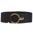 thumbnail image 1 of Women's 3" (75 mm) Wide High Waist Fashion Stretch Belt with Ring Hook Buckle, 1 of 3