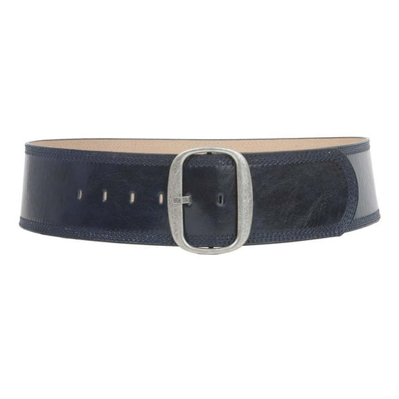 Women's 3" (75 mm) Wide Oval Tone-on-tone Stitching Edged Contour Belt