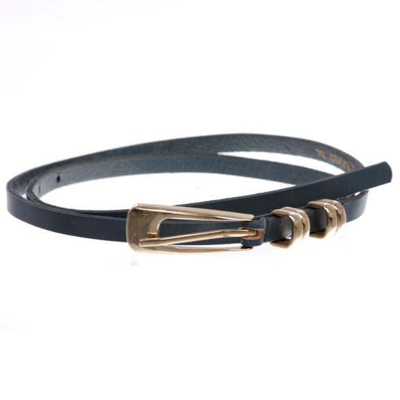 Women's 3/8" (9mm) Skinny Solid Leather Dress Belt