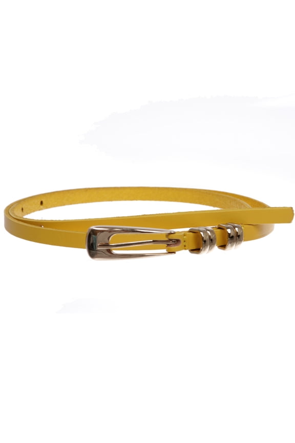 Women's 3/8" (9mm) Skinny Solid Leather Dress Belt