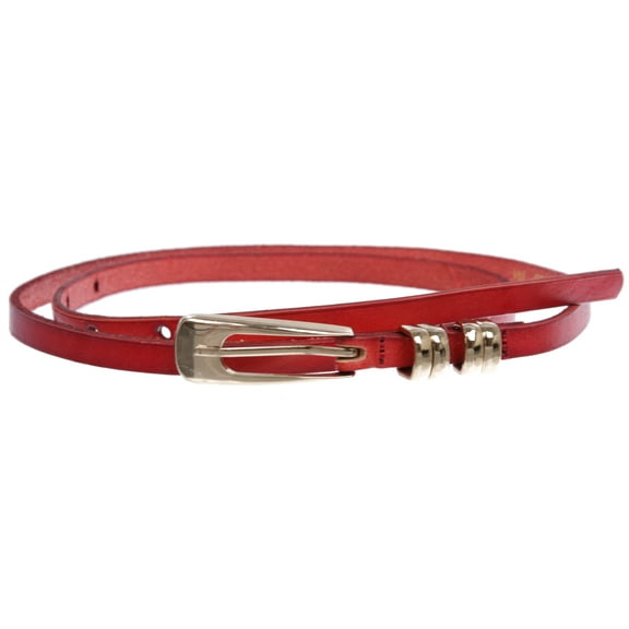 Women's 3/8" (9mm) Skinny Solid Leather Dress Belt