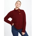 thumbnail image 1 of Women's 3 Button Merino Wool Cardigan, Red, Small, 1 of 1