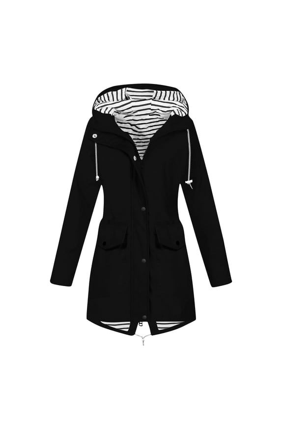Women's 3 In 1 Waterproof Windbreaker Convertible Hiking Jacket Breathable Outdoor Shell With Striped Lining