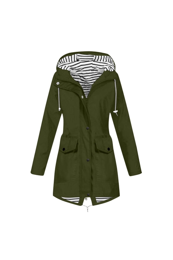 Women's 3 In 1 Waterproof Windbreaker Convertible Hiking Jacket Breathable Outdoor Shell With Striped Lining