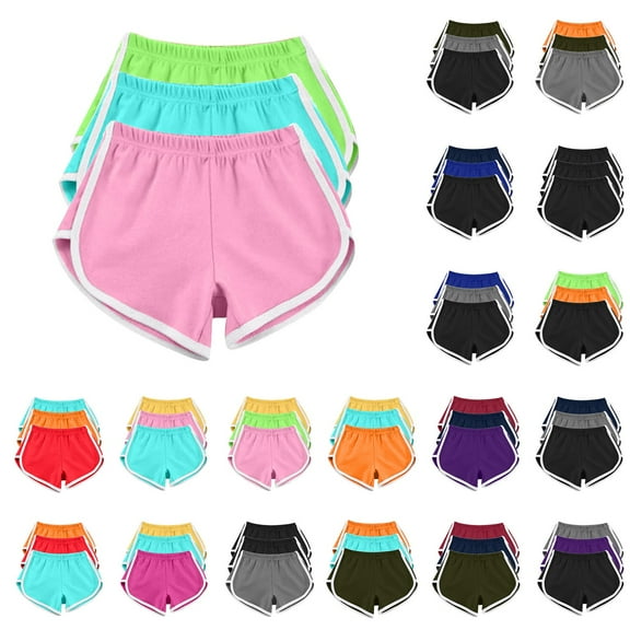 Women's 3-Pack Athletic Shorts for Summer Workouts and Yoga Comfortable Casual Running Shorts for Gym