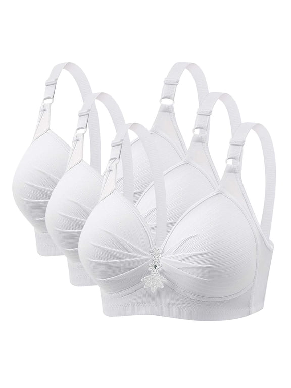 Women's 3 Pack Bras, Bralettes for Women V Neck Spaghetti Strap Bra Bustier Tops Sexy Cami Crop Top Going Out Lingerie Outfits S-4XL