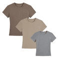 thumbnail image 1 of Women’s 3 Pack Cotton T-Shirts Crew Neck Basic Summer Casual Shirts Holiday Tops, 1 of 6