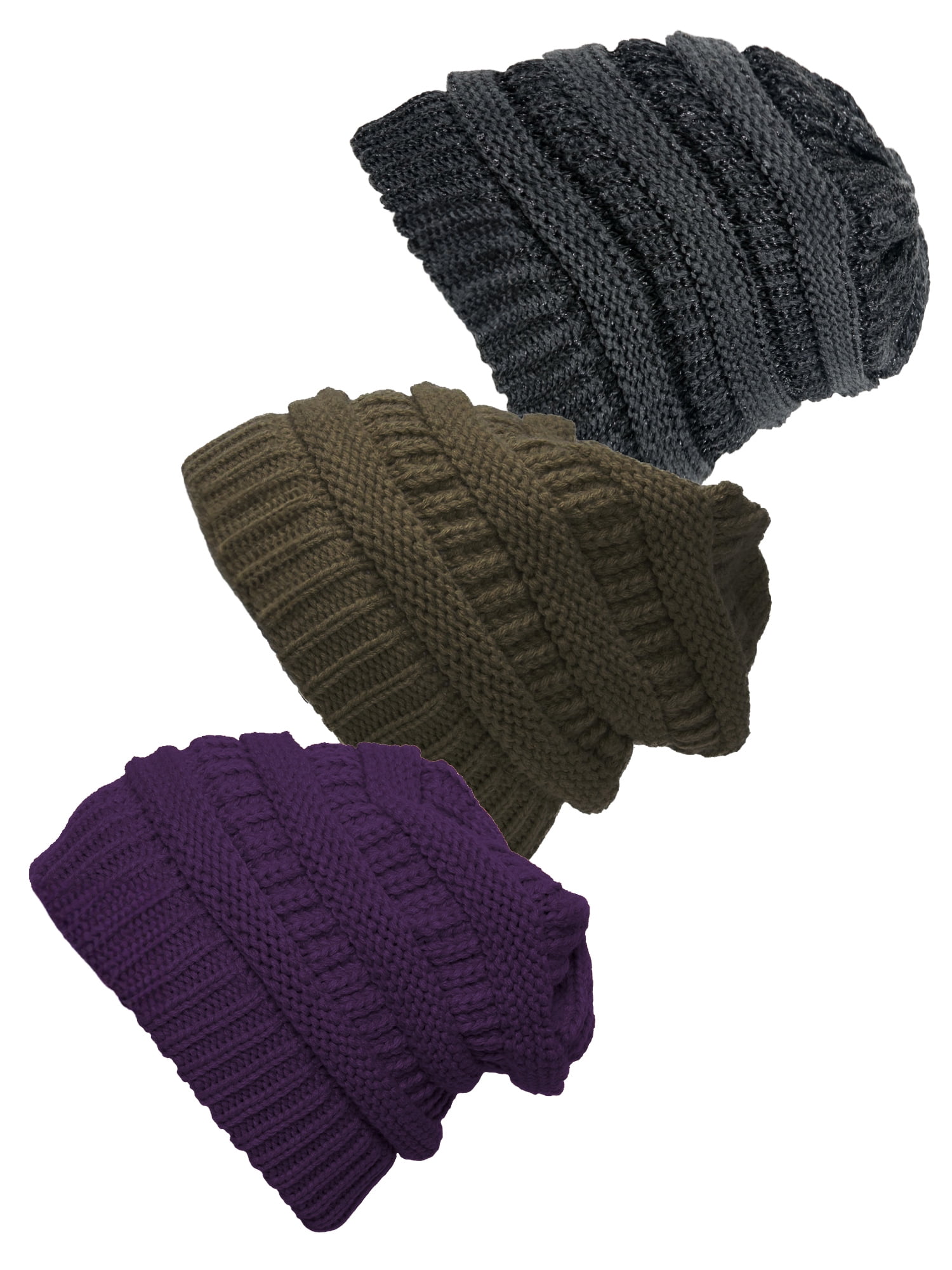 Women-s-3-Pack-Knit-Beanie-Cap  display picture 2