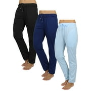 Women's 3-Pack Loose Fit Classic Lounge Pants (Sizes, S-3XL)
